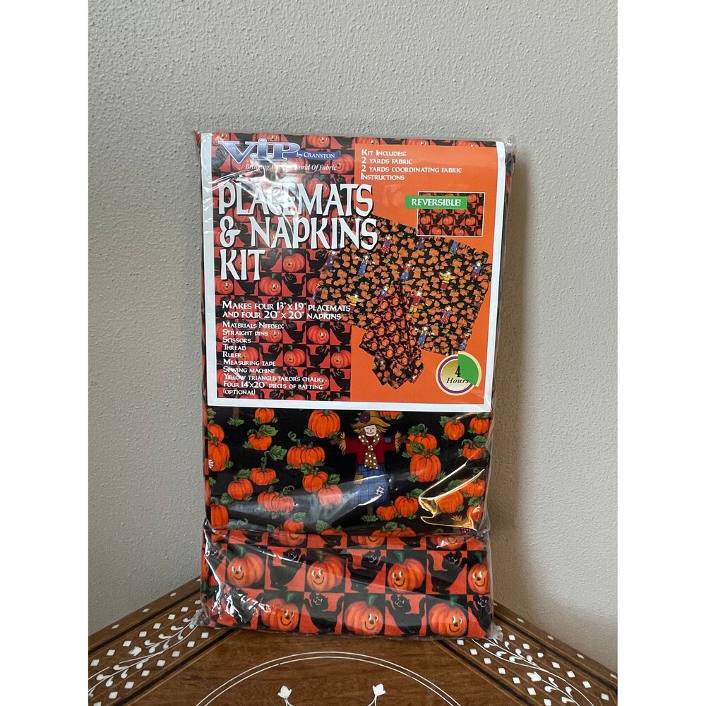 Vintage Halloween Fabric ‘Placemats & Napkins Kit’ VIP By Cranston